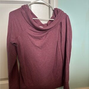 Athleta Women's Cowl Neck Sweater in Plum